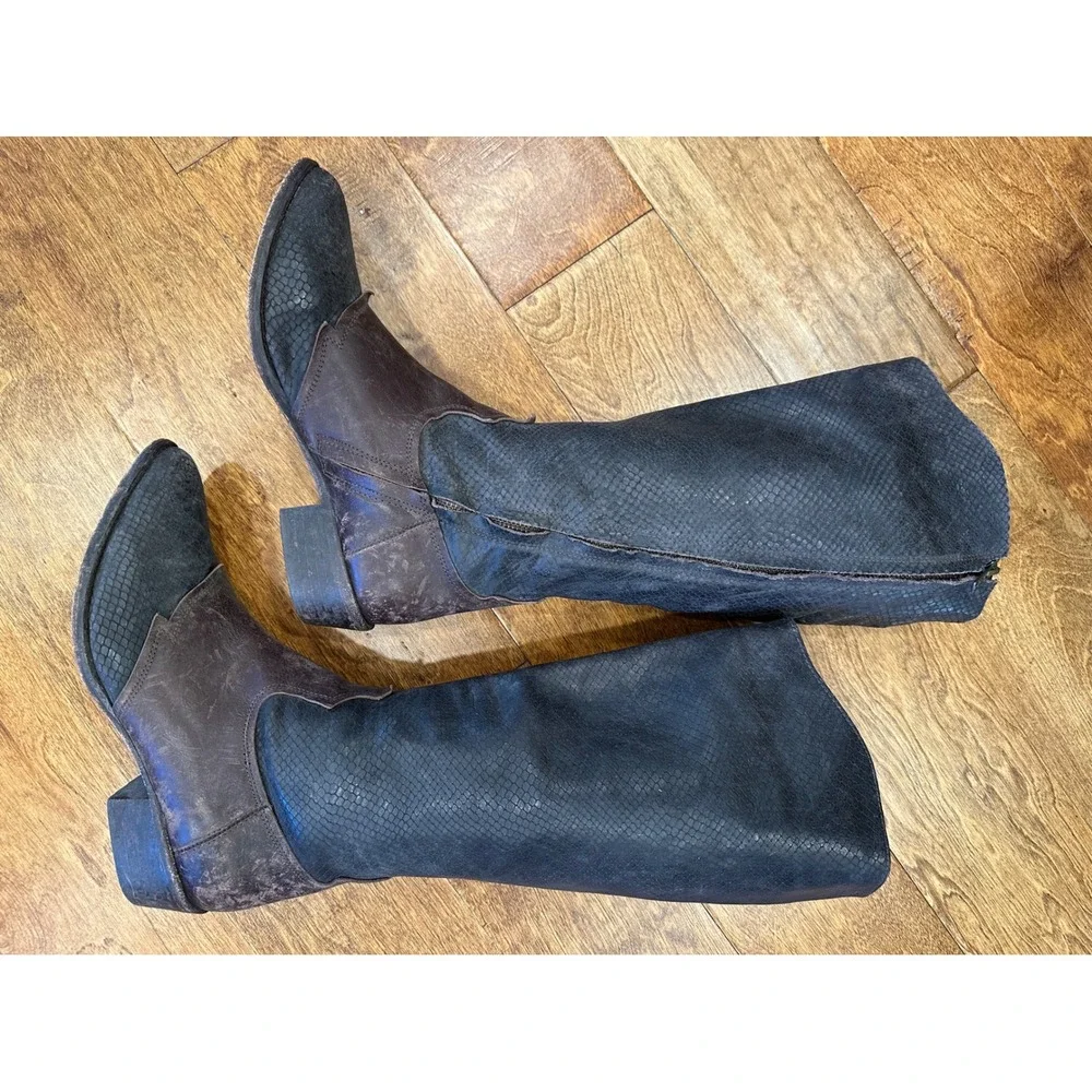 Vintage Matisse Leather Cowboy Boots Sz 10 Rare Two Tone Western High End $400‎